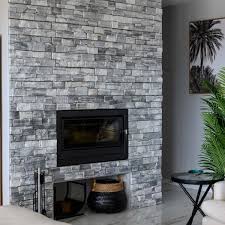 Natural Grey Stacked Stone Wall