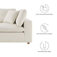 Piece Sectional Sofa Set In Light Beige