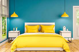 Two Colour Combination For Bedroom
