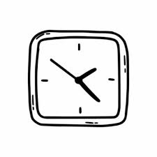 Square Wall Clock On White Background