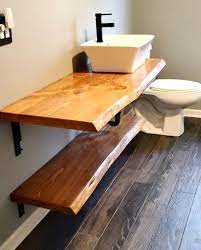 Wood Vanity With Shelf For Basin Sink
