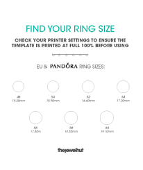 Pandora Ring Size Chart Mount Mercy University