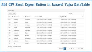 add csv excel export on in laravel