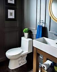 Dated Powder Room Gets A Moody Makeover