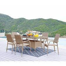 Outdoor Dining Table 6 Armchairs