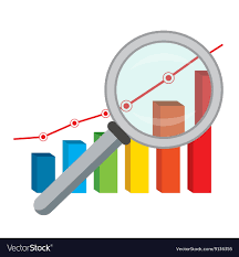 Finance Graph And Magnifying Glass