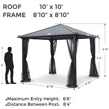 Aluminum Frame Patio Hardtop Gazebo