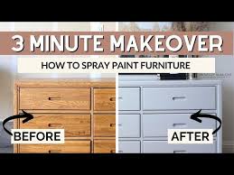 How To Spray Paint Furniture 3 Minute