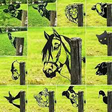 Metal Animal Stakes Ping Lawn Cast