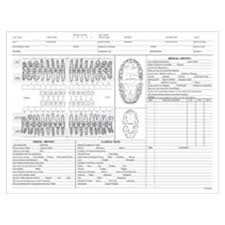 Clinical Record Dental Charts 2 Sided White 100 Pk
