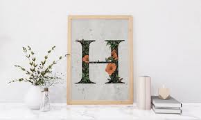 Printable Letter H Wall Decor With