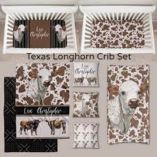 Personalized Texas Longhorn Cow Baby