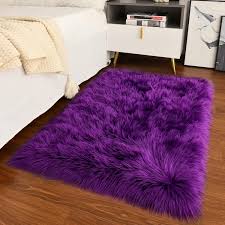 guucha soft modern faux sheepskin rug