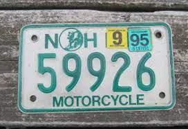 motorcycle license plates new