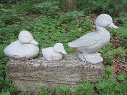 Cement Ducks Garden Statue
