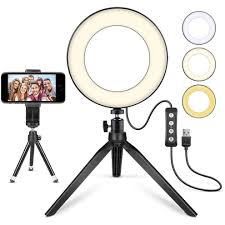 led ring light 6 with tripod stand for