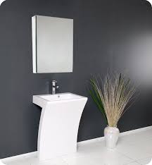 Modern Pedestal Bathroom Vanity Set