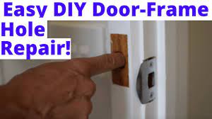 How To Repair a Small Hole In Your Door Frame. - YouTube