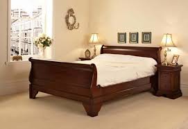 mahogany sleigh super king size bed