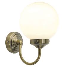 4126 003 Bathroom Brass Wall Lamp With