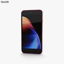 Apple iphone 8 plus 64 gb (apple türkiye garantili). Apple Iphone 8 Plus Red 3d Model Electronics On Hum3d