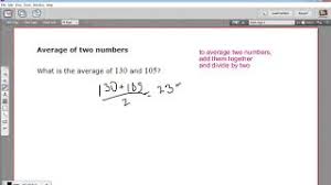 average of two numbers you