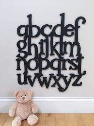 Wood Alphabet Sign Nursery Decor Abcs