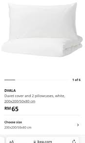 Ikea Queen Size Full White Bed Sheet