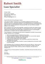 loan specialist cover letter exles