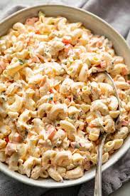 The best way to reheat the pasta salad you just popped out of your freezer is to steam it. The Best Macaroni Salad With A Delicious Creamy Dressing Cafe Delites
