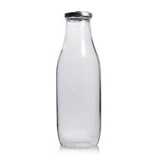 1 Litre Clear Glass Juice Bottle