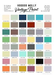 Vintage Paint Colour Chart The Living Room Collective
