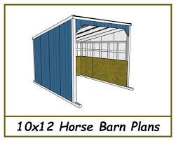 Horse Barn Plans 10x12 Pdf