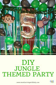 diy jungle theme party decor mom