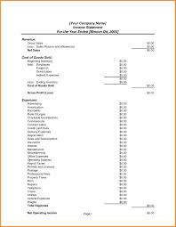 Profit And Loss Statement Form Form 5 Small Business Profit And Loss