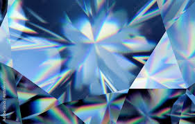 3d Abstract Blue Crystal Background