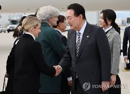 s korean president yoon arrives in