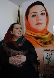 Afghan parliamentary election candidate Shukria Barakzai speaks during an interview with AFP at her office in Kabul on September 16, 2010. - pict56