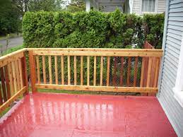 Cedar Railing For Concrete Porch Deck