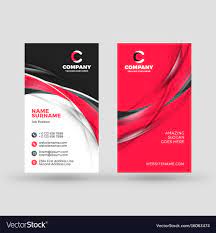 vertical double sided business card