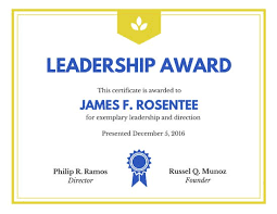 Canva Leadership Award Certificate High Resolution Award