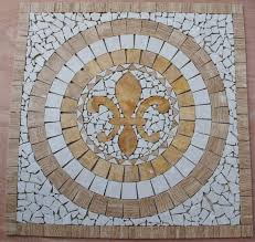 floor marble travertine tile medallion