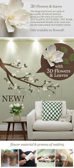 Wall Decal Sticker Magnolia Branch With