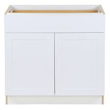 For a light and bright update to your kitchen, bath or laundry room, hampton bay benton white cabinets are the perfect solution. Hampton Bay Edson 36 Inch W X 34 5 Inch H X 24 5 Inch D Shaker Style Assembled Kitchen Bas The Home Depot Canada