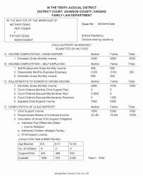 Qualified Nc Child Support Calculator Worksheet B