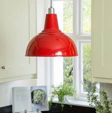 Large Kitchen Pendant Light Red
