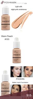 Phoera Foundation 103 Warm Peach Phoera Soft Matte Long