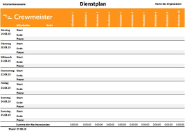 Here's how you create a waterfall chart in excel for mac: Dienstplaner Excel Vorlage Jetzt Kostenlos Herunterladen