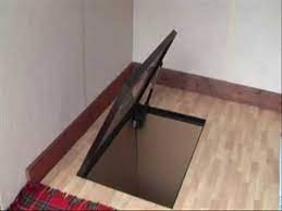 glass wine cellar trap door