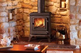 Wood Stove In A Fireplace